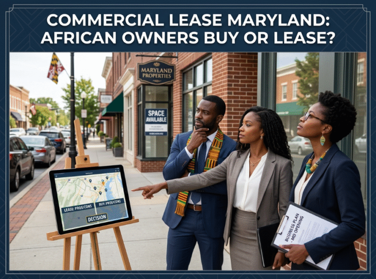 Commercial Lease Maryland African Owners Buy or Lease