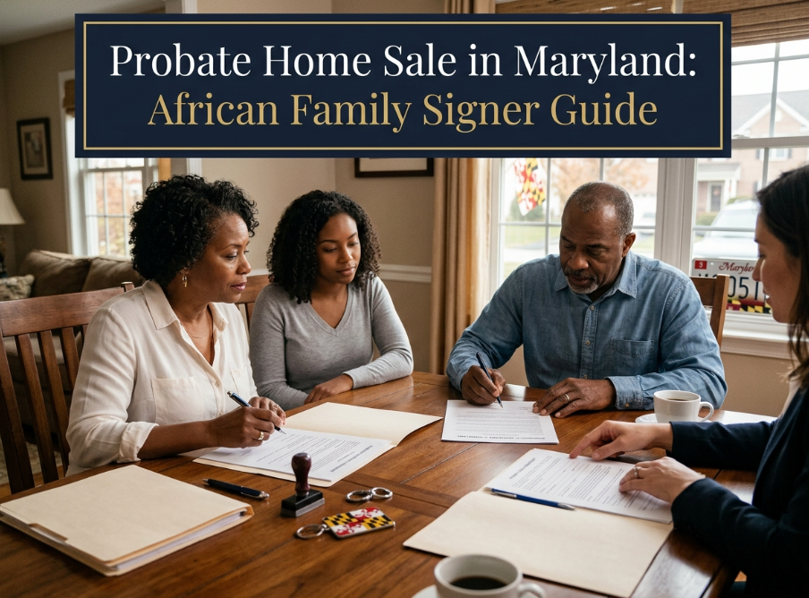 Probate Home Sale in Maryland African Family Signer Guide